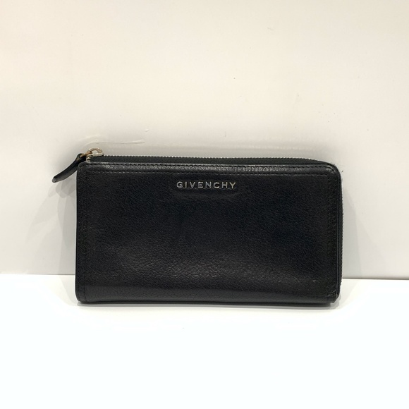 Givenchy Black L Zip Around Sku#85522 (Gently used, corners tearing) - Picture 1 of 15